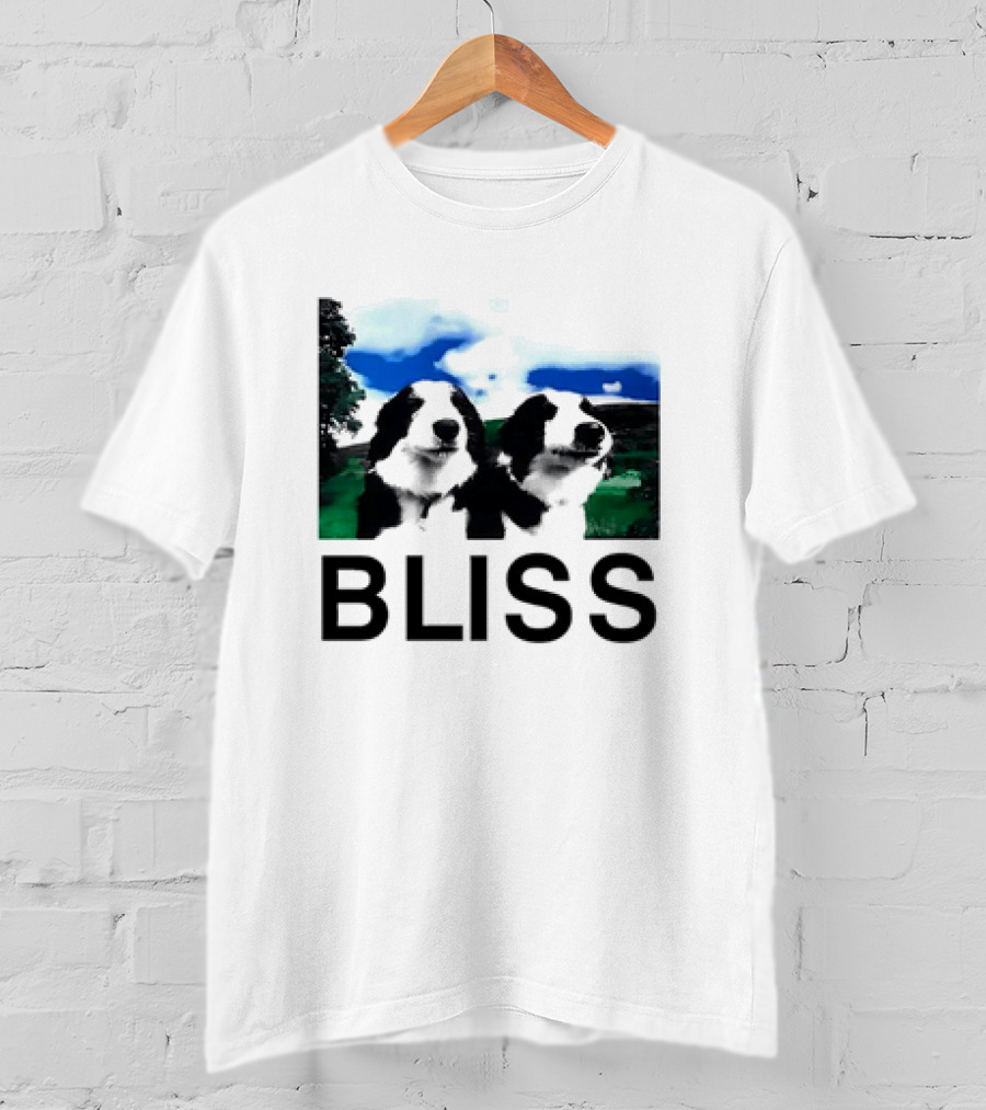 BLISS Henry Dog Meme Two Dogs Green Landscape T-Shirt