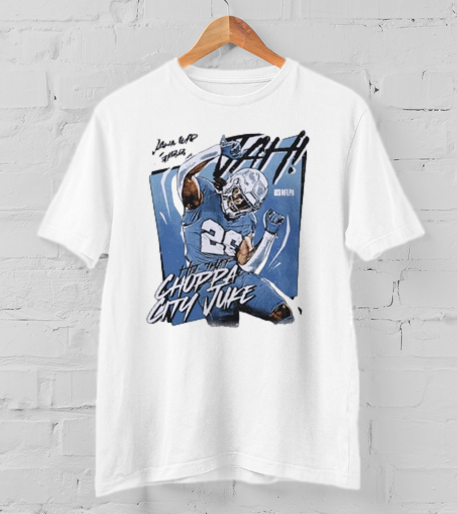 Jahmyr Gibbs Detroit Lions Choppa City Juke NFLPA 26 Football T-Shirt