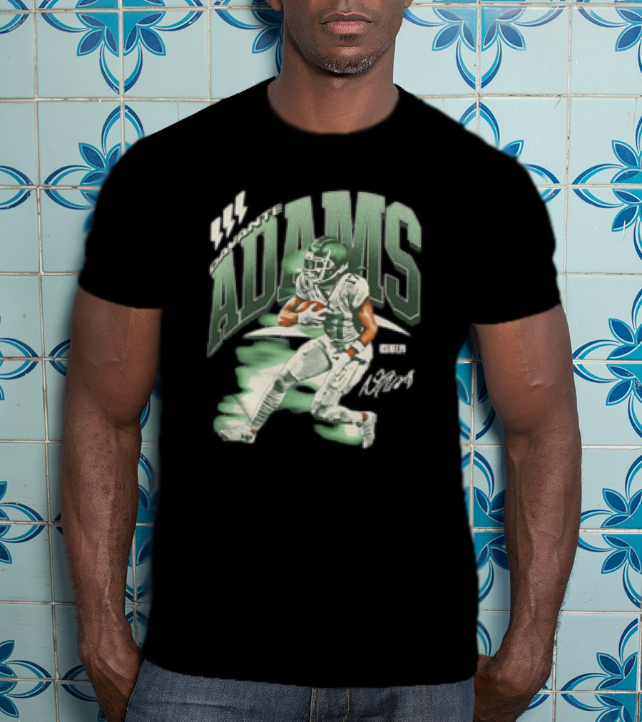 Davante Adams New York Jets Retro Football Player Action T-Shirt