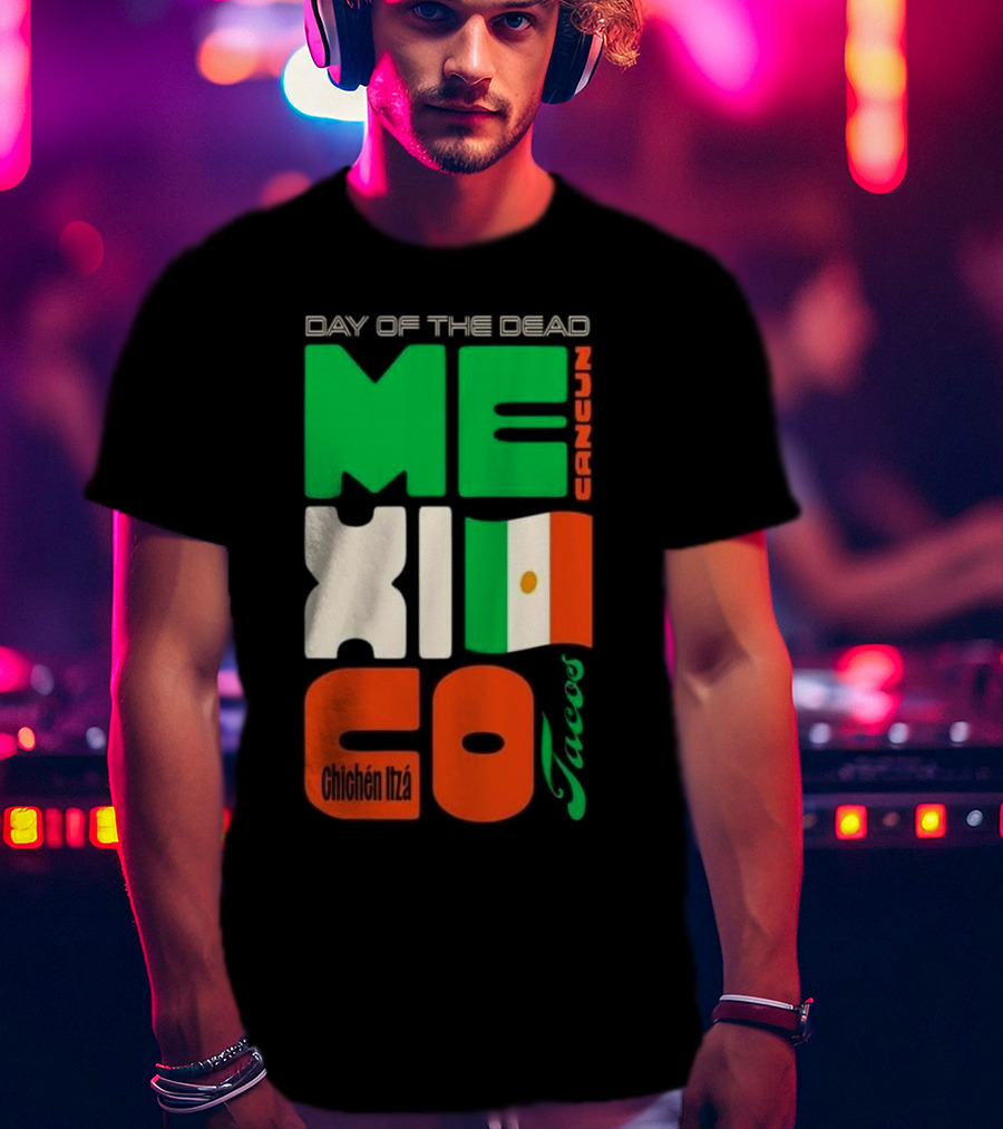 Day Of The Dead Mexico Cancun Tacos Chichén Itzá T-Shirt