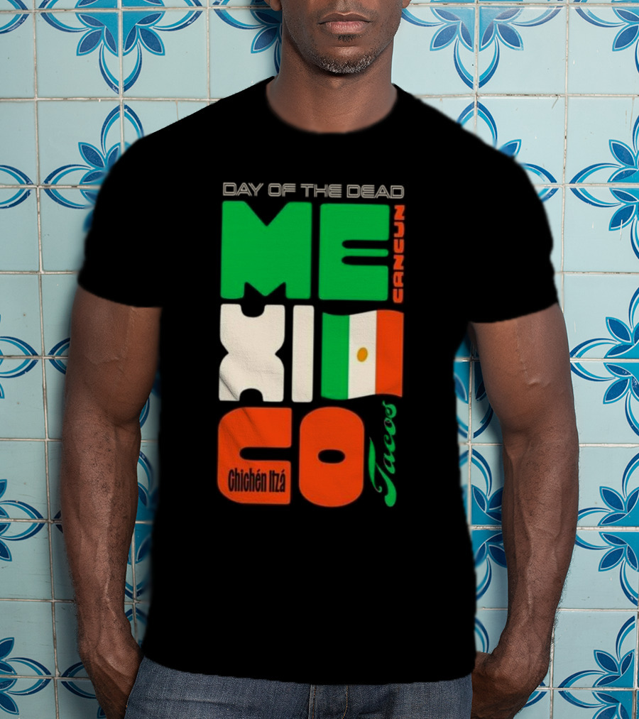 Day Of The Dead Mexico Cancun Tacos Chichén Itzá T-Shirt