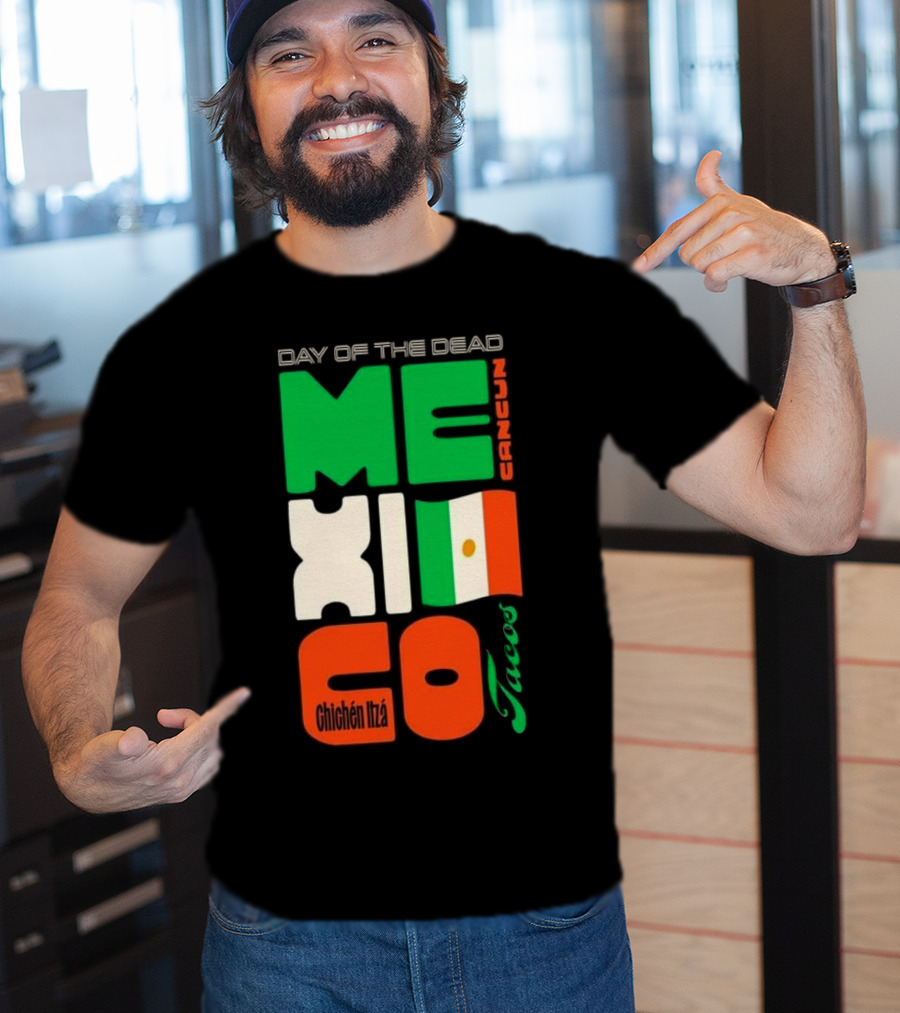 Day Of The Dead Mexico Cancun Tacos Chichén Itzá T-Shirt