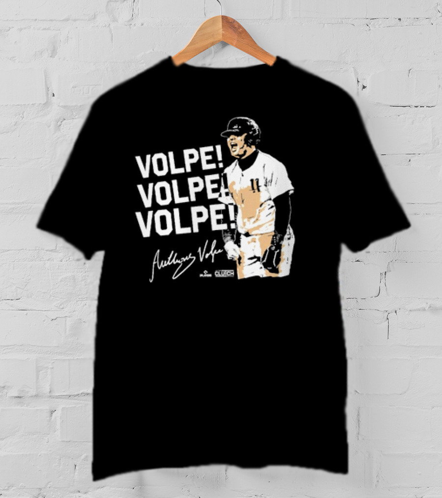 VOLPE VOLPE VOLPE New York Yankees Anthony Volpe Signature Clutch Player T-Shirt
