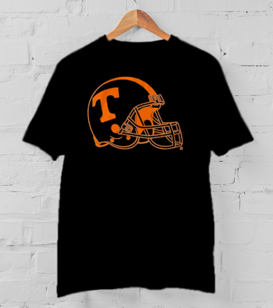 Tennessee Volunteers Football T Helmet Dark Mode T-Shirt