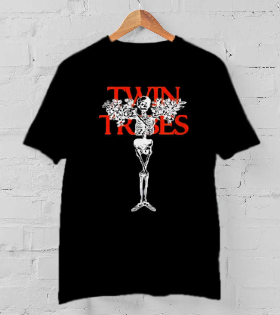 Twin Tribes Skeleton Tree With Horror Elements T-Shirt