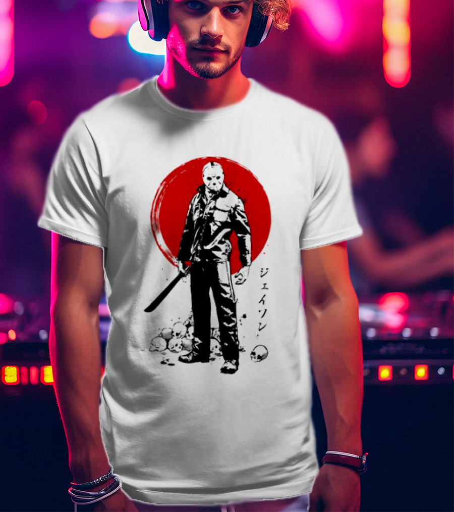 Jason Voorhees Friday The 13th Japanese Sumi-e Style T-Shirt