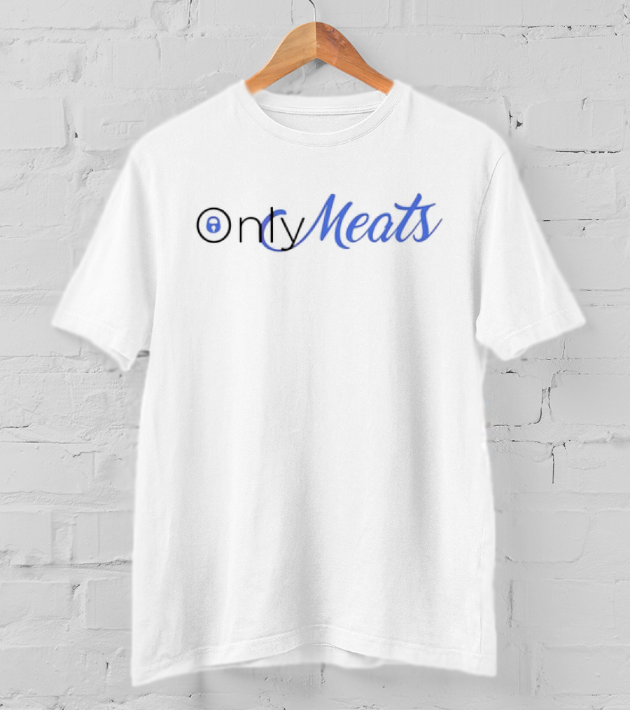 Only Meats Parody Logo With Lock T-Shirt