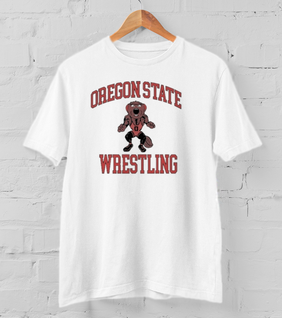 Oregon State Wrestling Beaver Mascot T-Shirt