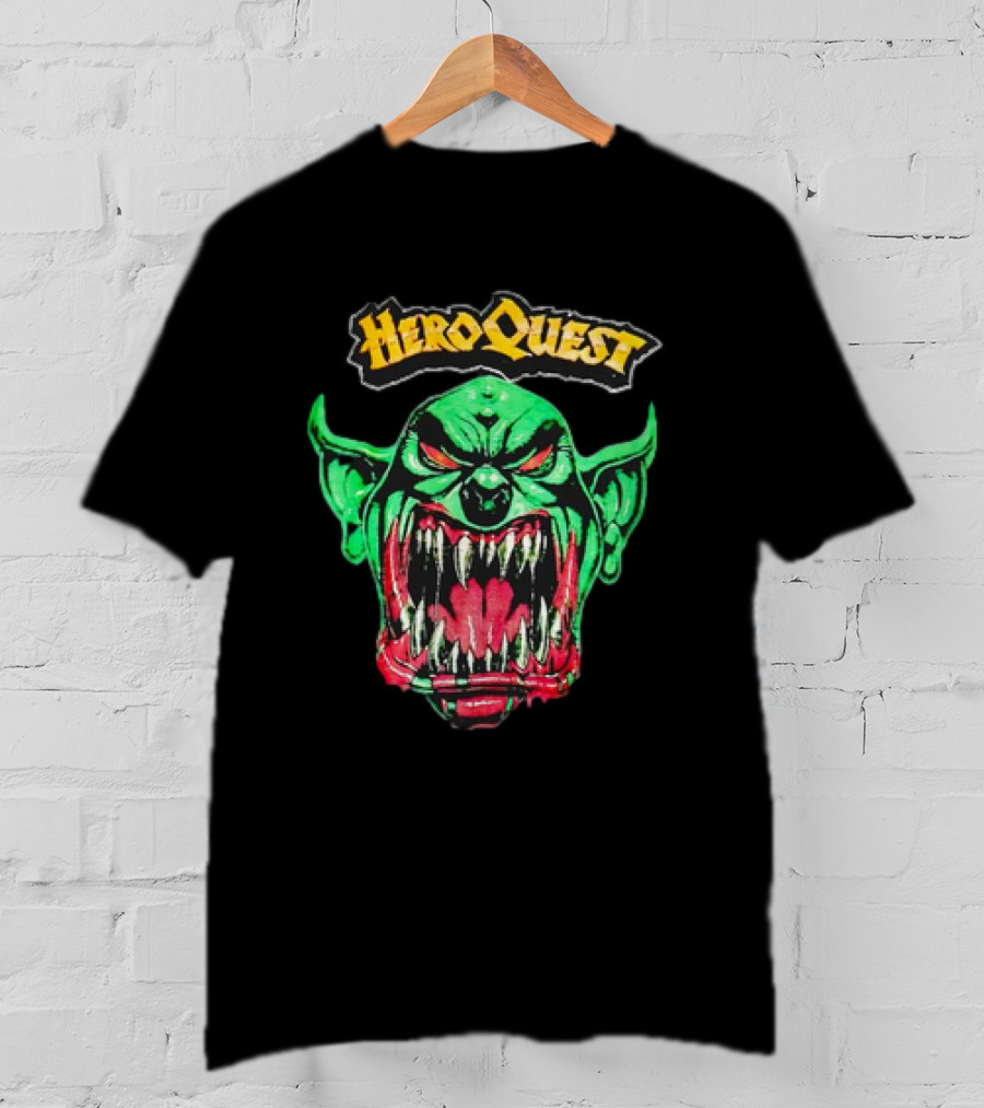 HeroQuest Green Goblin Fierce Snarling Face T-Shirt