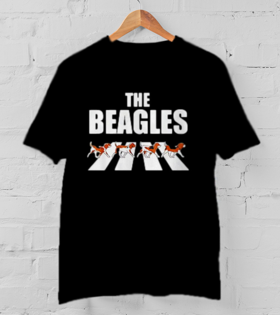 The Beagles Abbey Road Beagle Dogs Crossing Abbey Road Funny T-Shirt