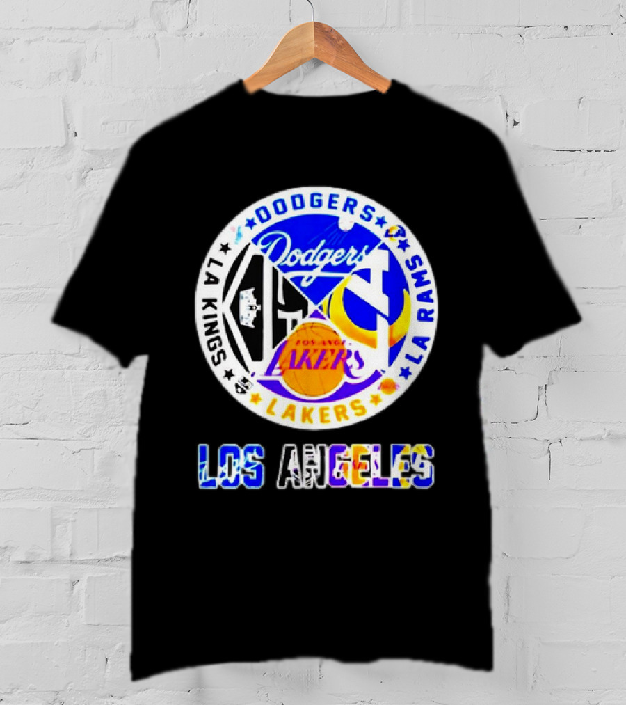Dodgers Rams Lakers Kings Los Angeles City Sports T-Shirt