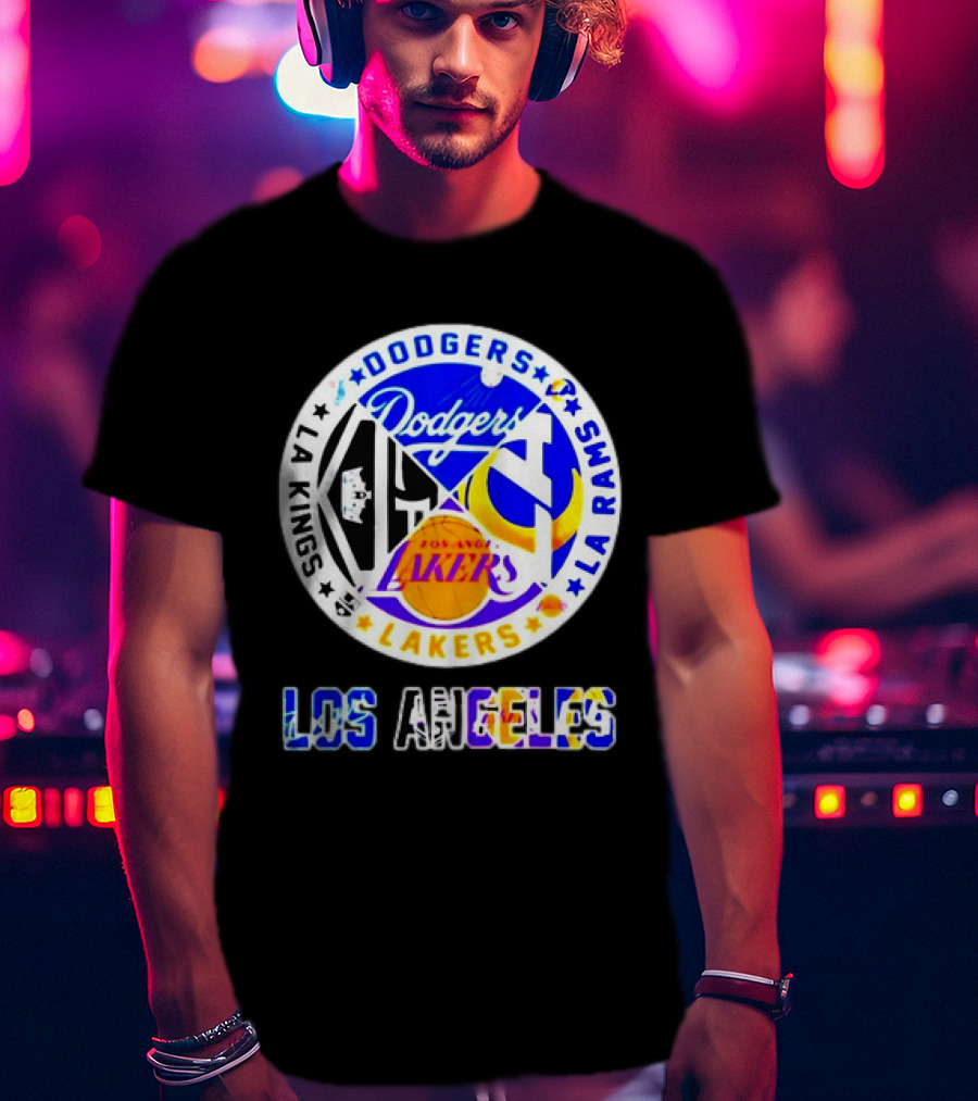 Dodgers Rams Lakers Kings Los Angeles City Sports T-Shirt