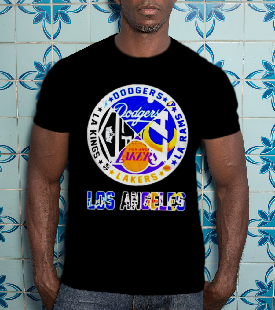 Dodgers Rams Lakers Kings Los Angeles City Sports T-Shirt