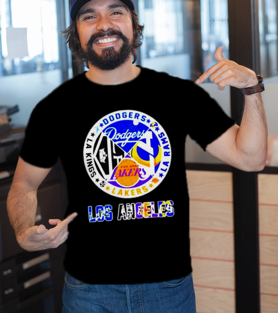 Dodgers Rams Lakers Kings Los Angeles City Sports T-Shirt