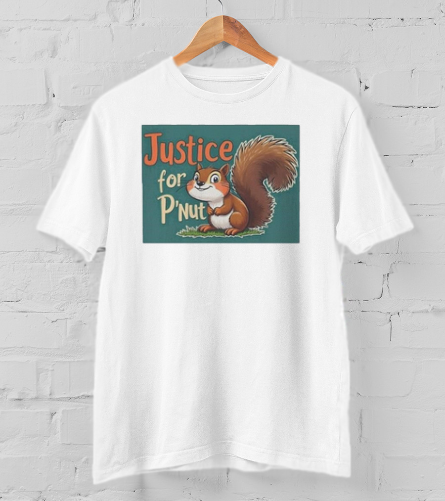 Justice For P'Nut Cartoon Squirrel Advocacy T-Shirt