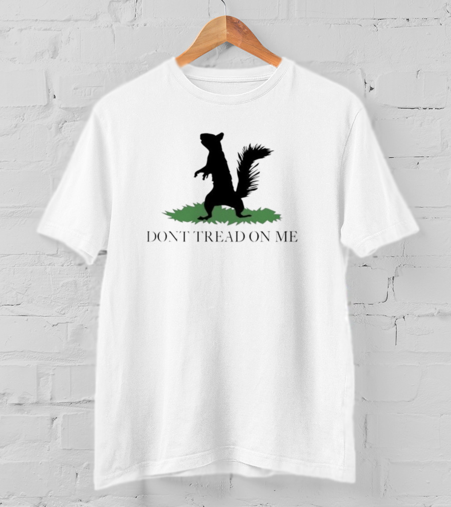 Peanut The Squirrel Don't Tread On Me Silhouette On Grass T-Shirt