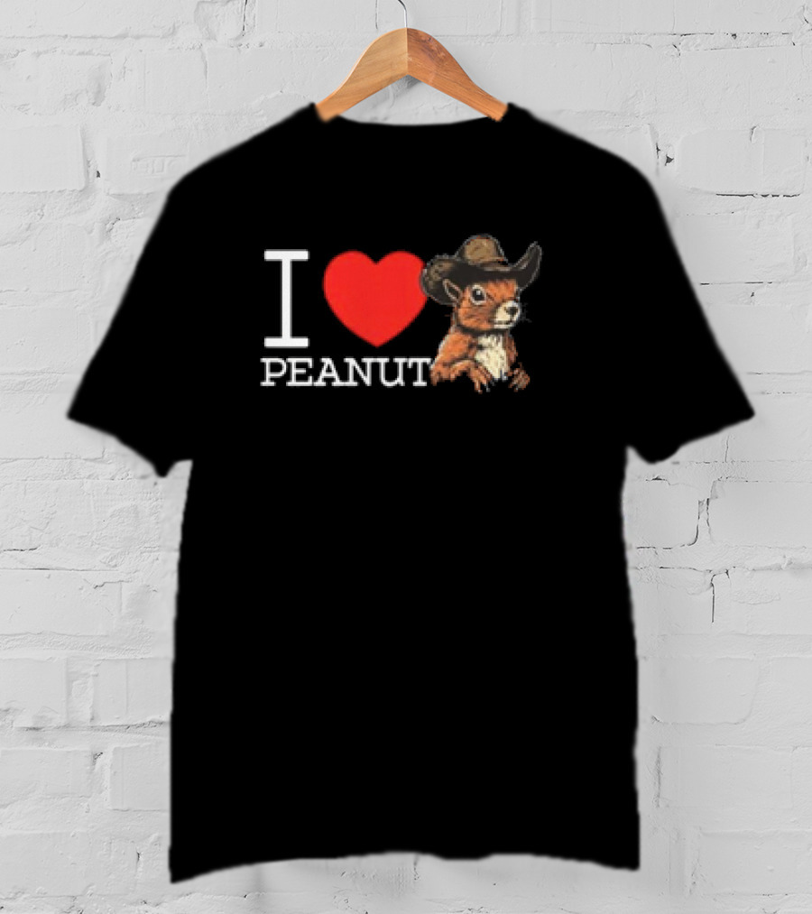 I Love Peanut Cowboy Chipmunk T-Shirt