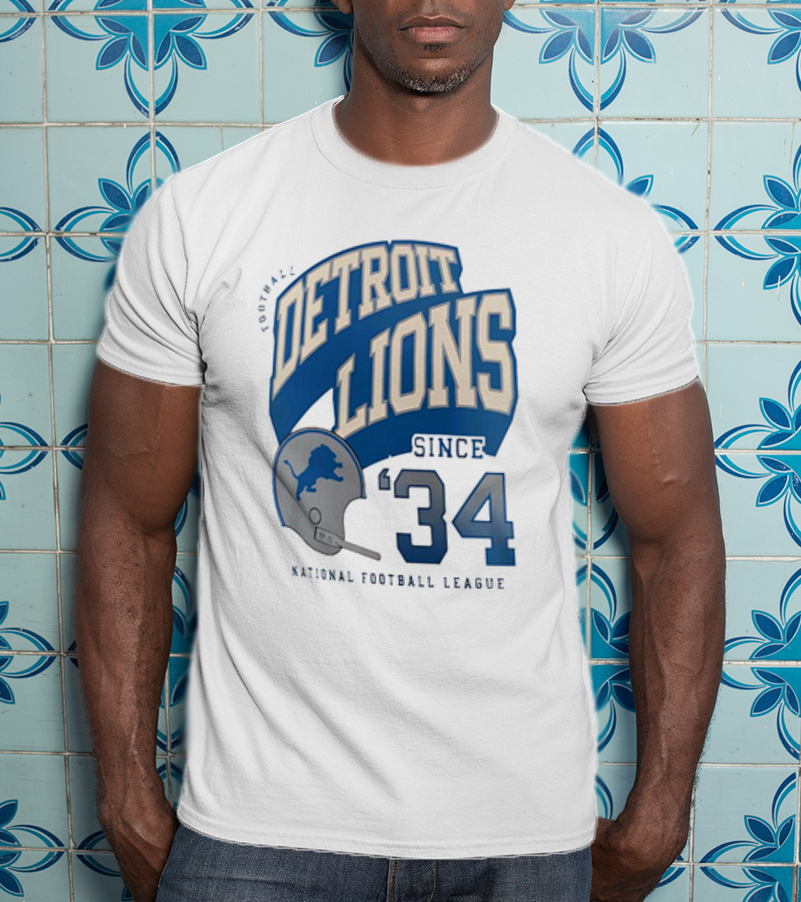 Detroit Lions Football NFL National Football League Since 34 T-Shirt