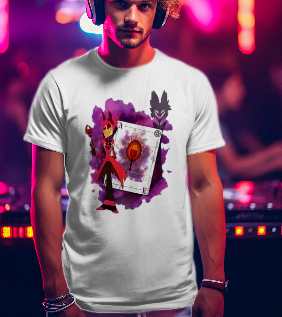 Lilac Ace In The Hole Hazbin Alastor T-Shirt
