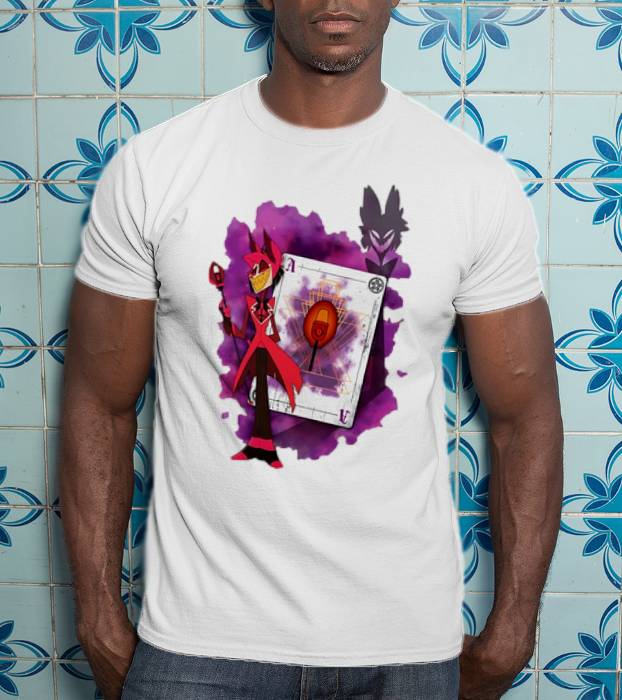 Lilac Ace In The Hole Hazbin Alastor T-Shirt