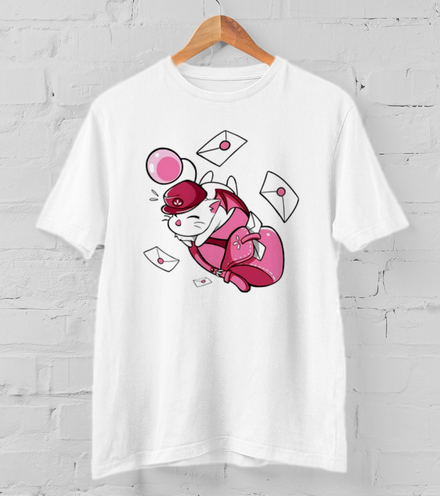 Moogle Mail Delivery With Letters Soaring In Flight T-Shirt