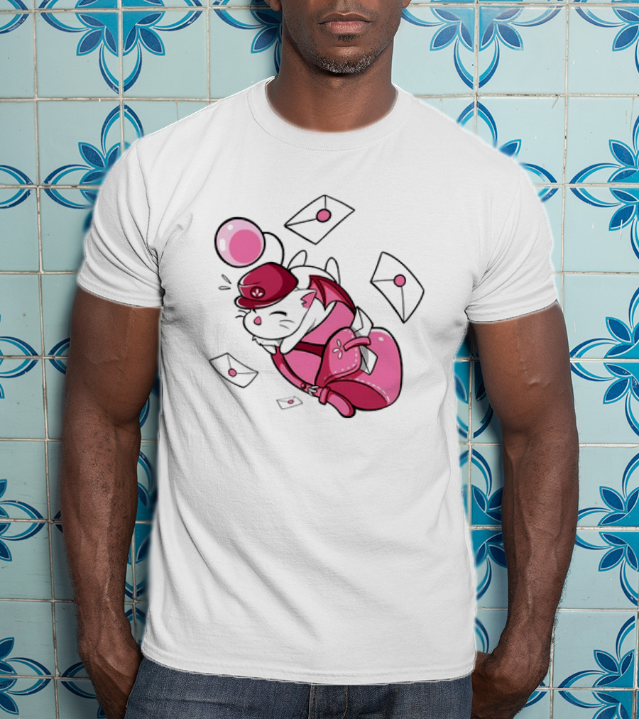Moogle Mail Delivery With Letters Soaring In Flight T-Shirt