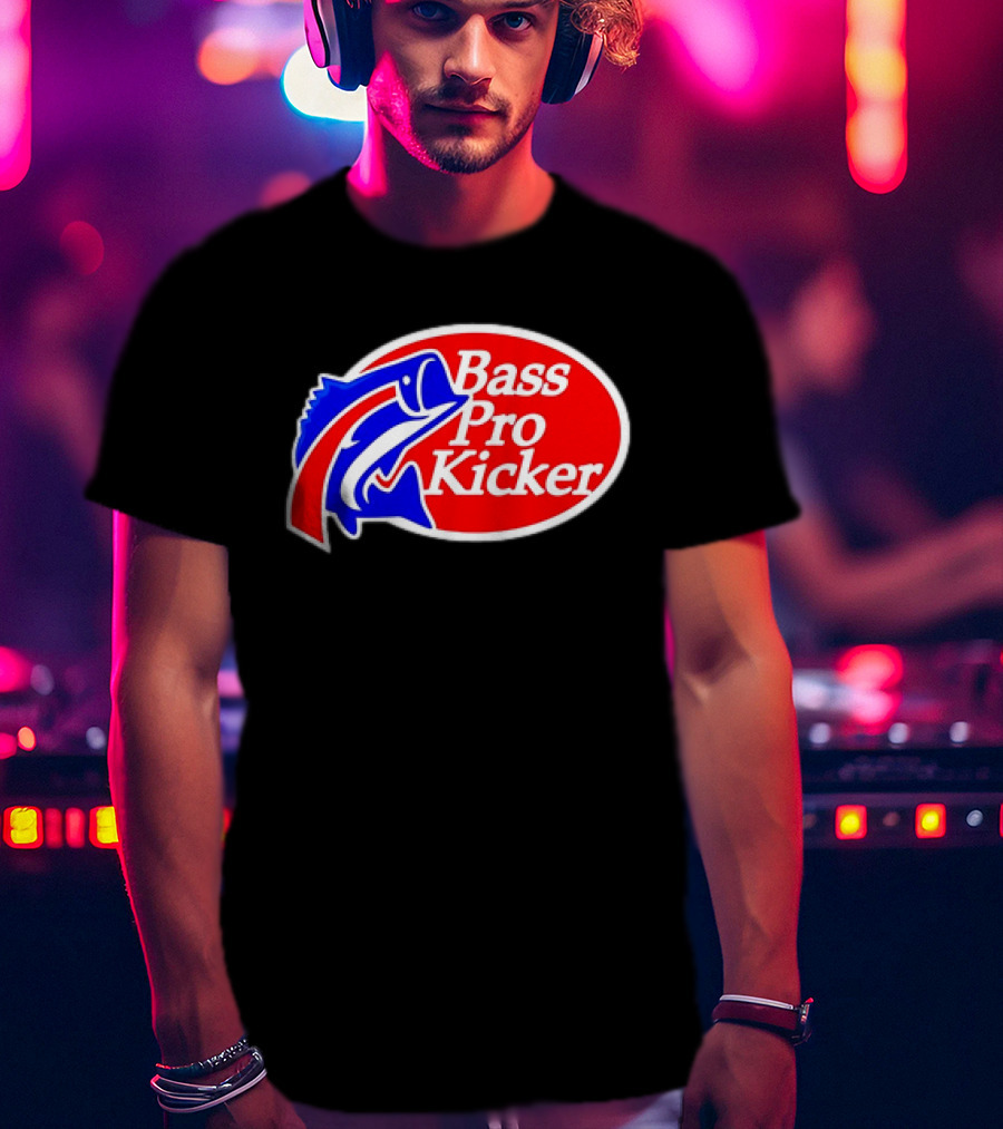 Bass Pro Kicker Red Blue Fish T-Shirt