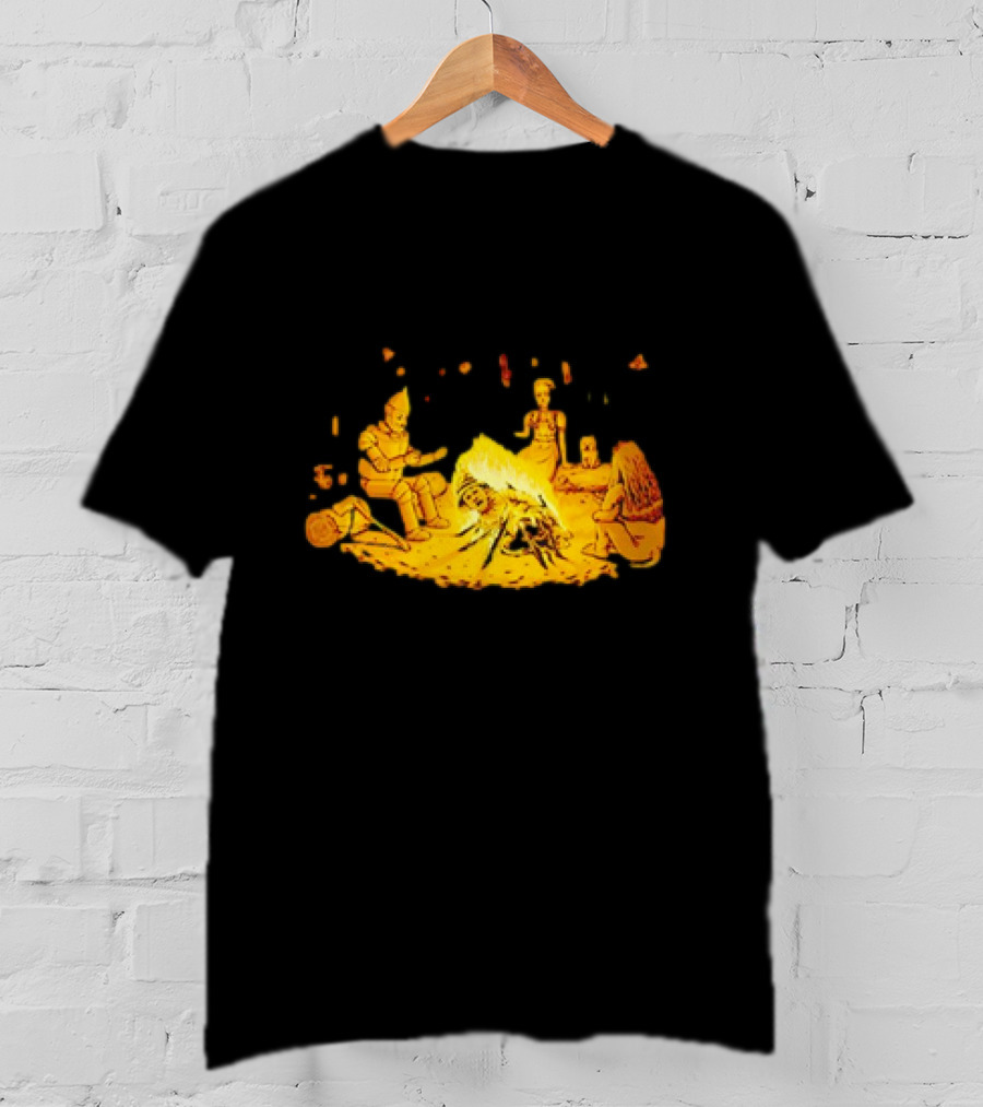 Cisco Ramon Campfire Wizard Of Oz Characters Marshmallow Roasting Scene T-Shirt
