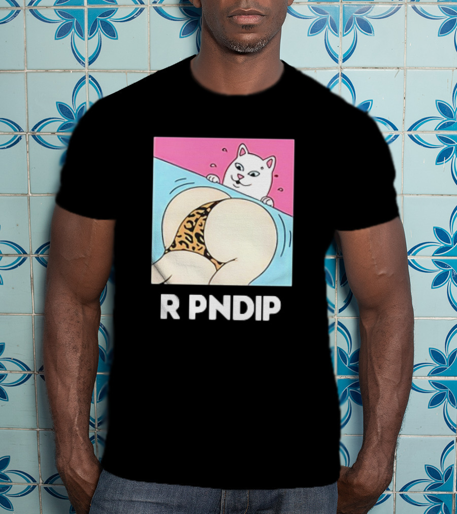 RIPNDIP Peaches And Nerm Silly Cat Leopard Print T-Shirt