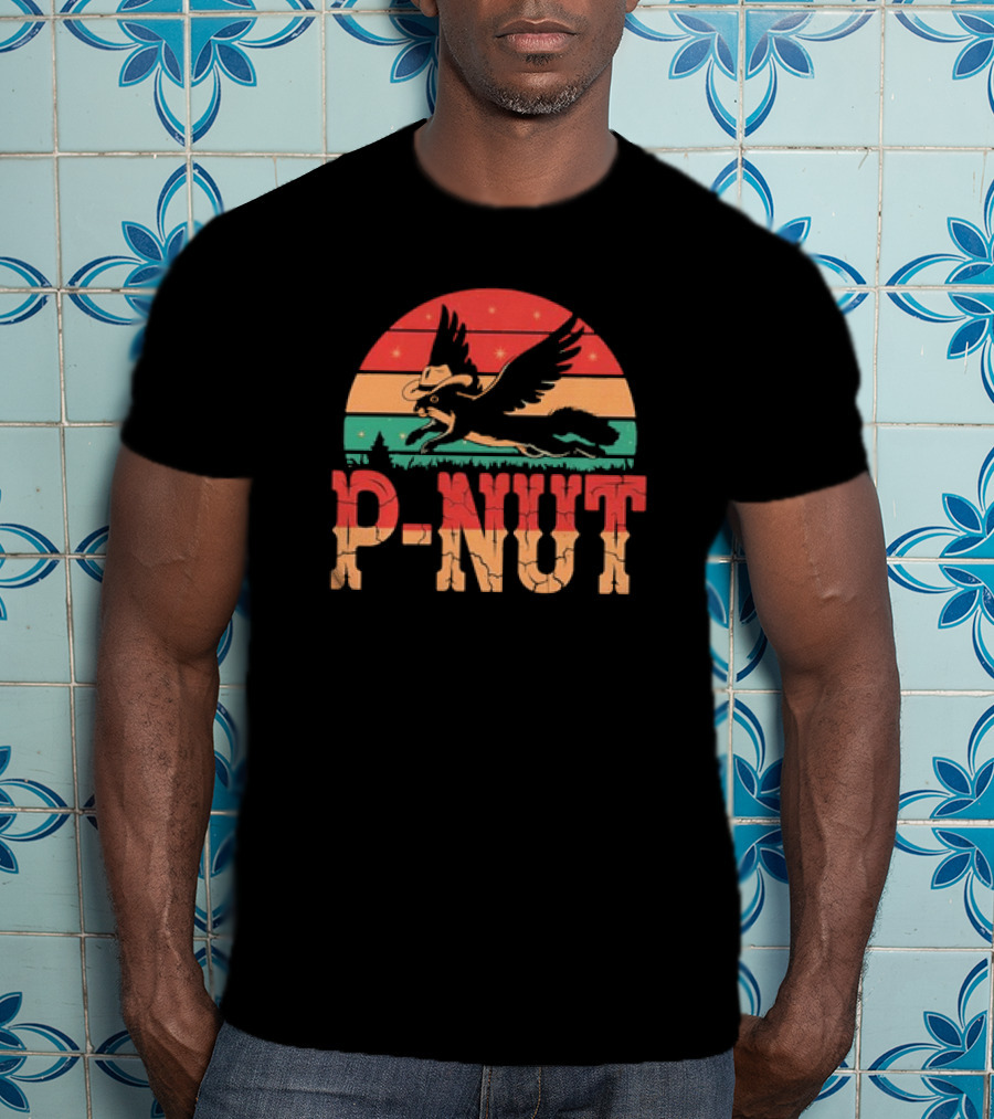 Retro Vintage P-Nut Squirrel With Hat And Wings Justice For Peanut T-Shirt