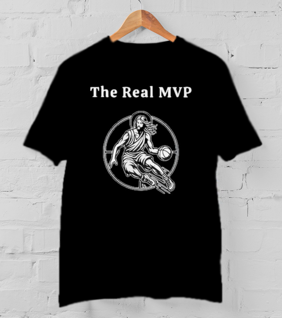 The Real MVP Jesus Basketball Player T-Shirt