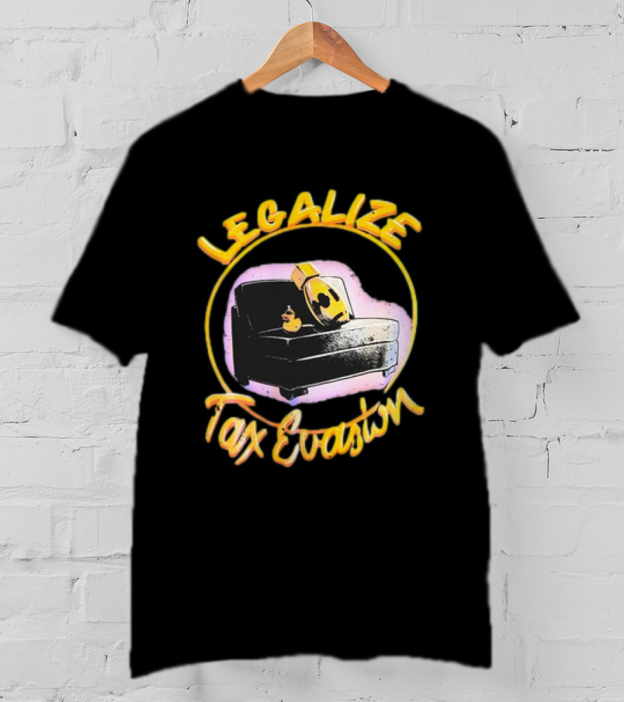 LEGALIZE TAX EVASION Rubber Duck On Couch T-Shirt