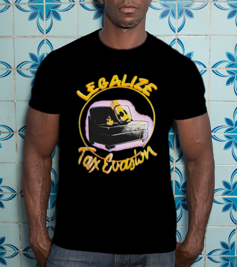 LEGALIZE TAX EVASION Rubber Duck On Couch T-Shirt