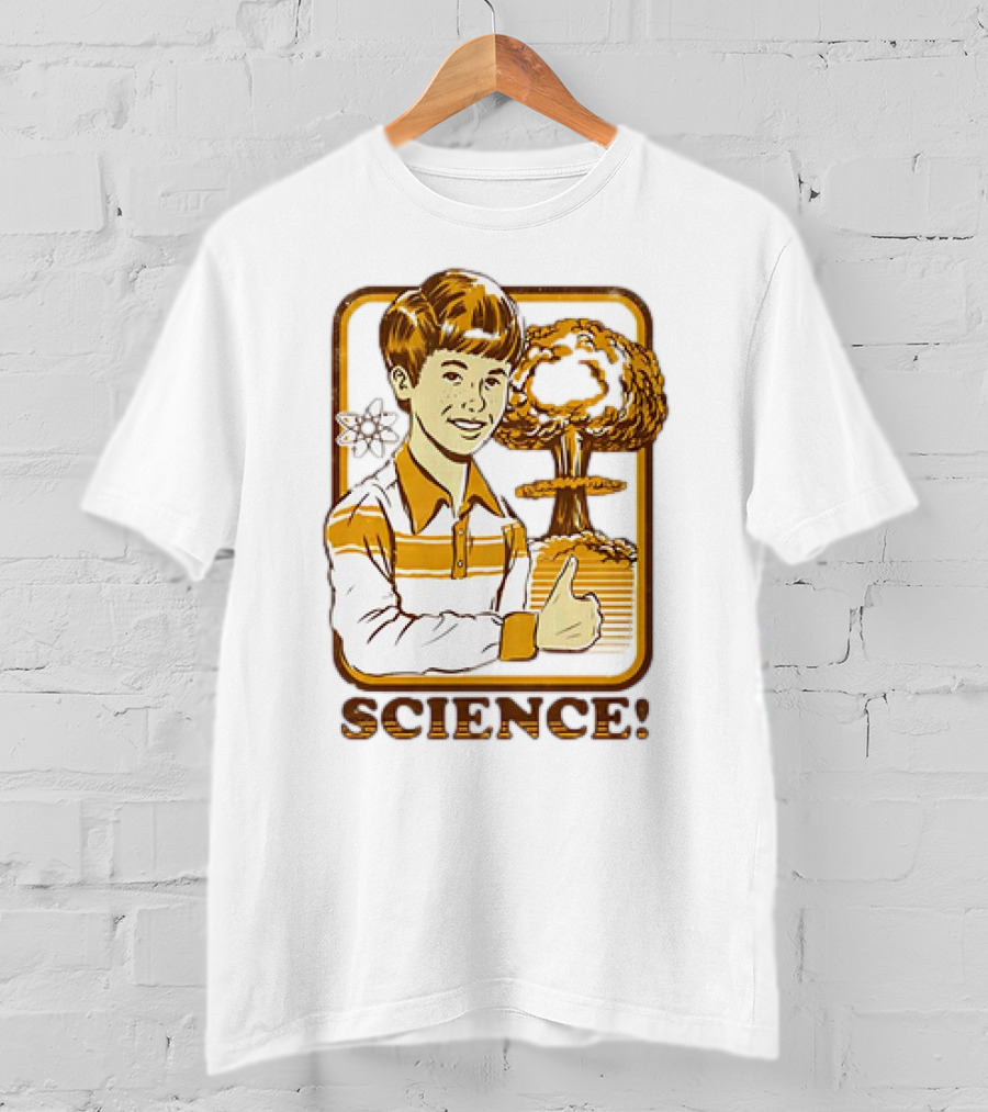 Atomic Bomb Science Boy With Mushroom Cloud T-Shirt