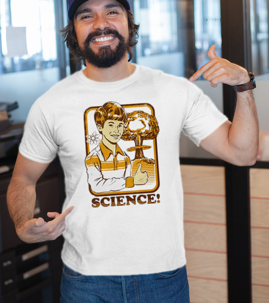 Atomic Bomb Science Boy With Mushroom Cloud T-Shirt