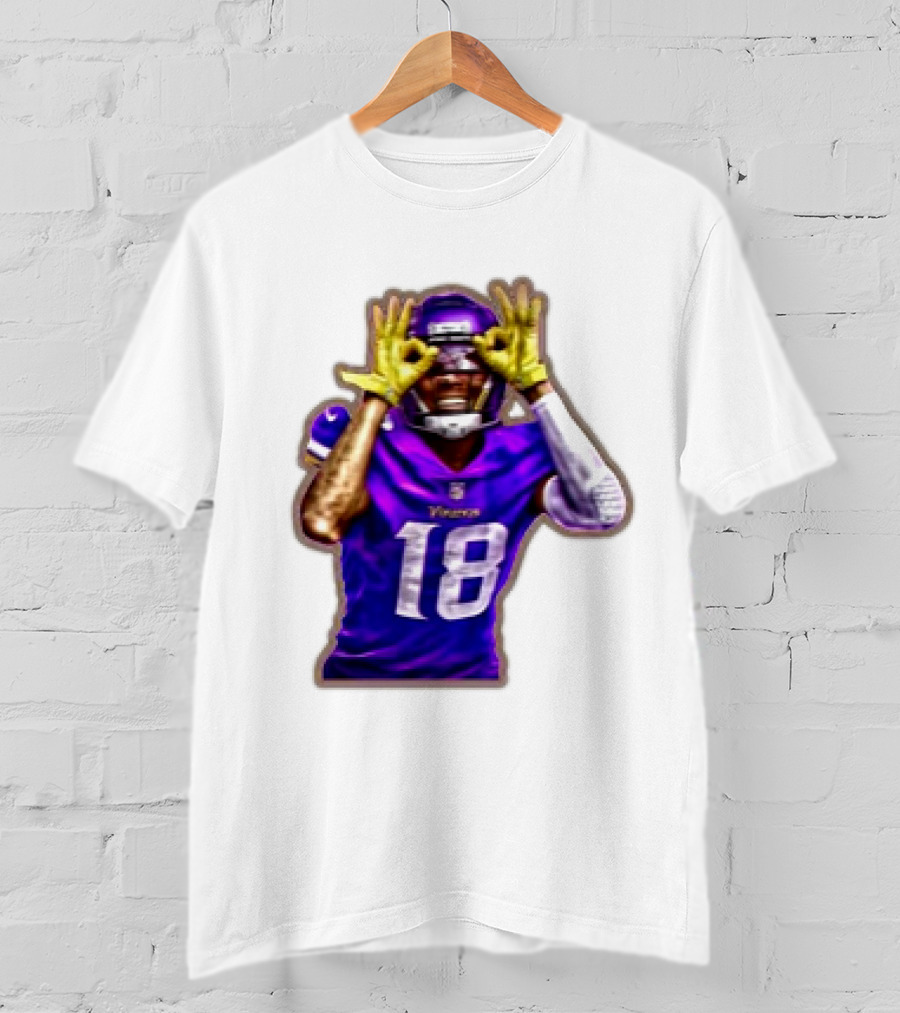 Football Minnesota Vikings Justin Jefferson Trippy Now U See Me T-Shirt