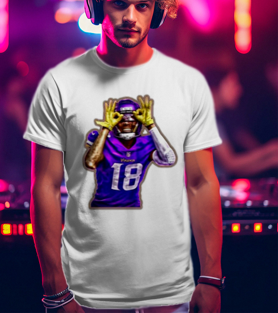 Football Minnesota Vikings Justin Jefferson Trippy Now U See Me T-Shirt