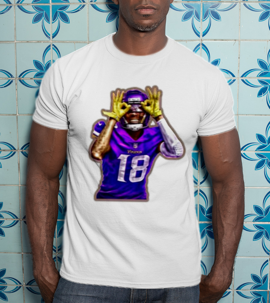 Football Minnesota Vikings Justin Jefferson Trippy Now U See Me T-Shirt