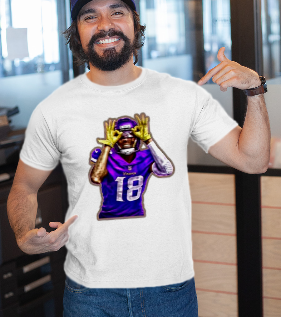 Football Minnesota Vikings Justin Jefferson Trippy Now U See Me T-Shirt
