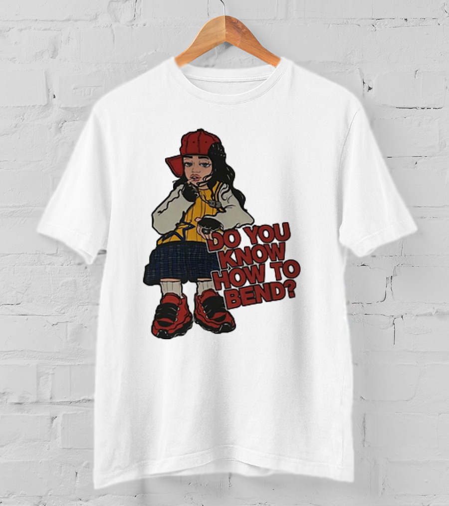 Do You Know How To Bend? Girl With Red Cap And Sneakers T-Shirt