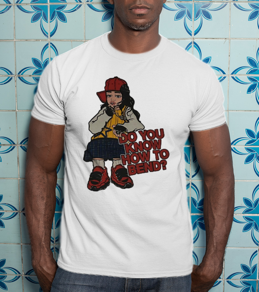Do You Know How To Bend? Girl With Red Cap And Sneakers T-Shirt