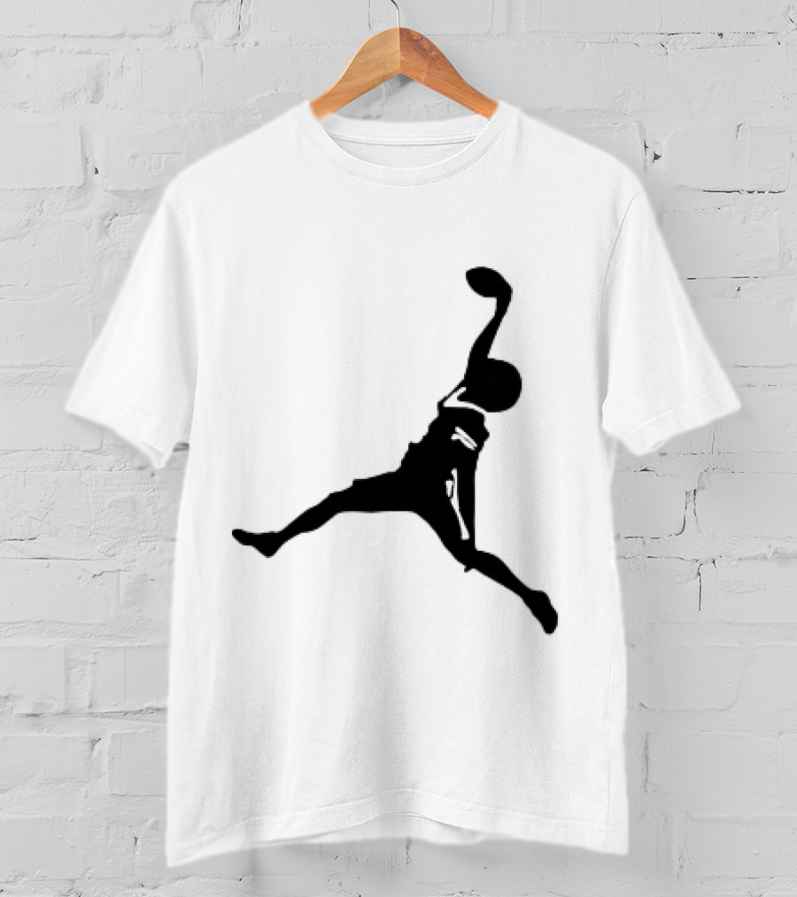 GW Catch Jump Silhouette Football Player T-Shirt