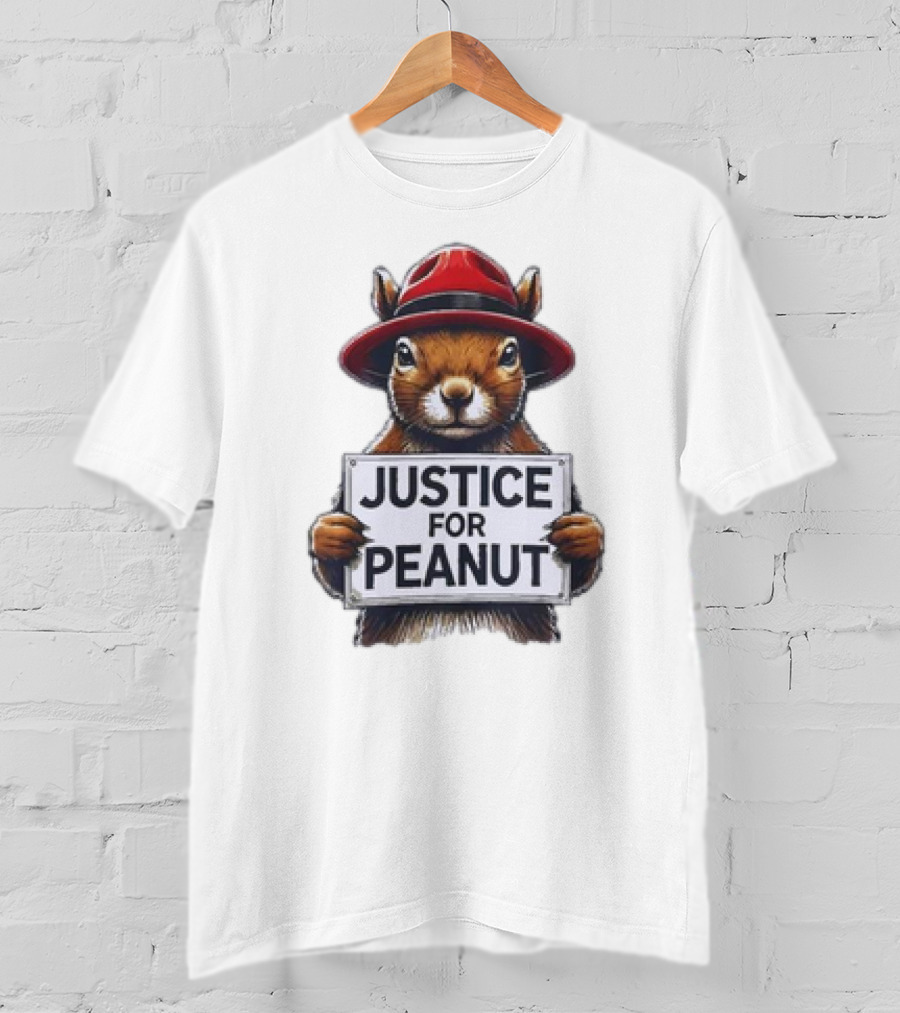Justice For Peanut The Squirrel Red Hat Protest T-Shirt