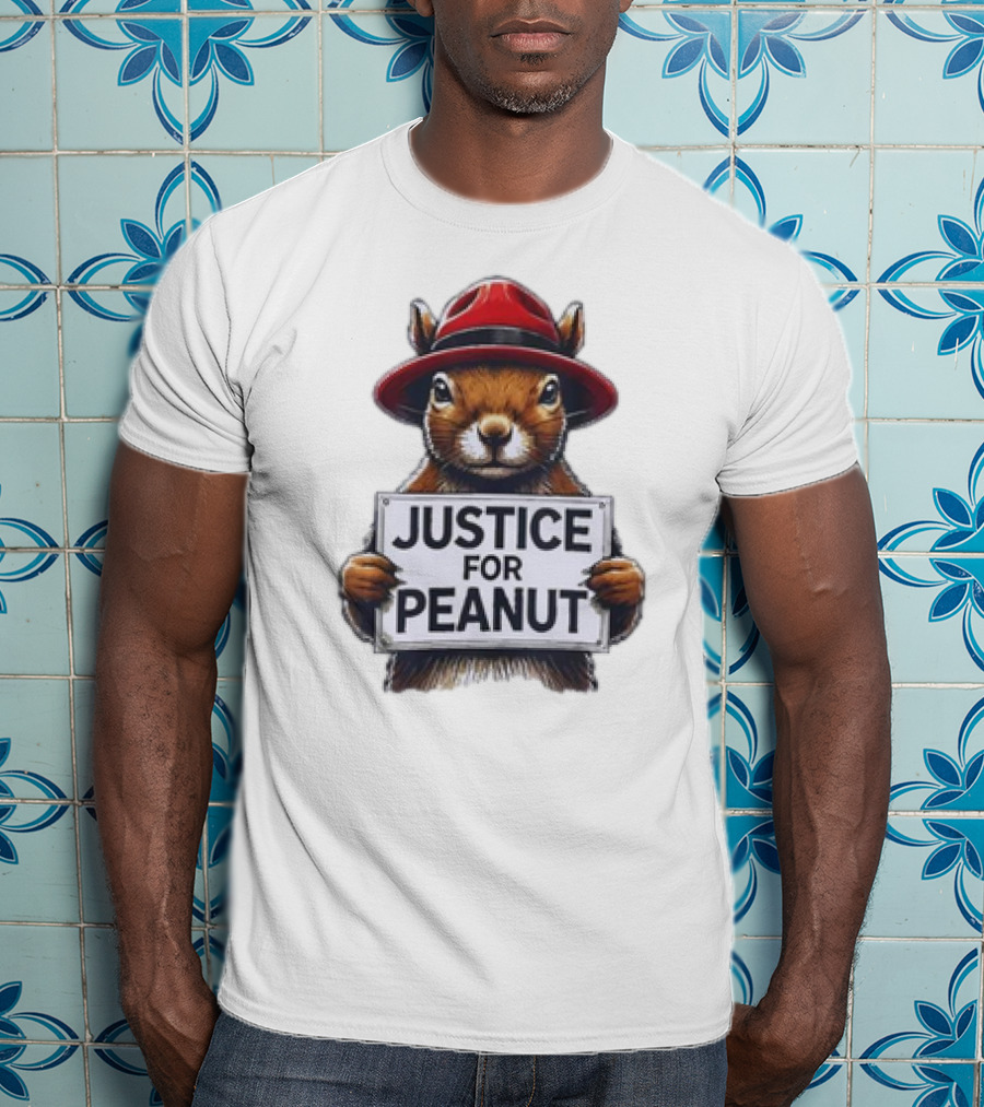 Justice For Peanut The Squirrel Red Hat Protest T-Shirt