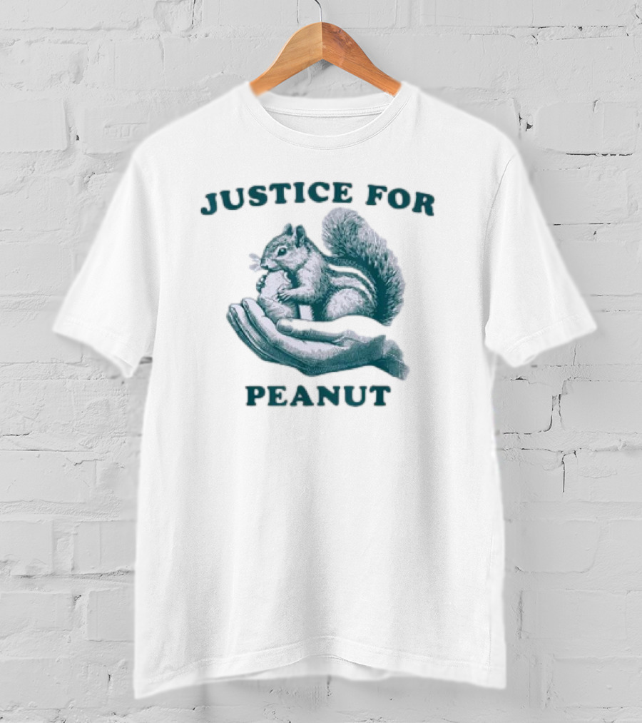 Justice For Peanut The Squirrel In Caring Hands T-Shirt