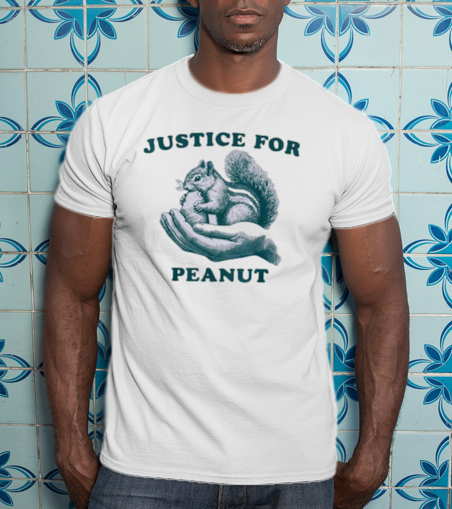 Justice For Peanut The Squirrel In Caring Hands T-Shirt
