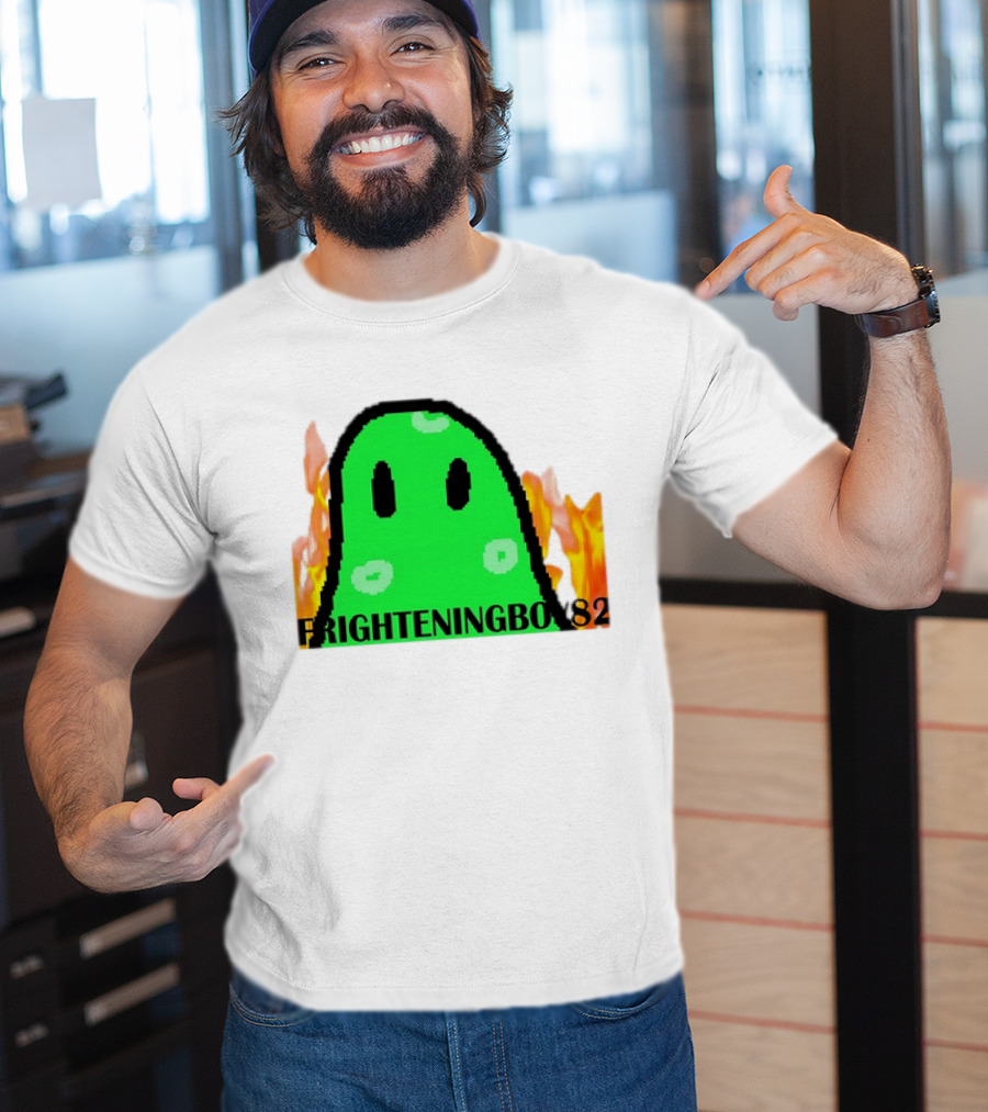 FRIGHTENINGBOY82 Slime With Fire Background T-Shirt