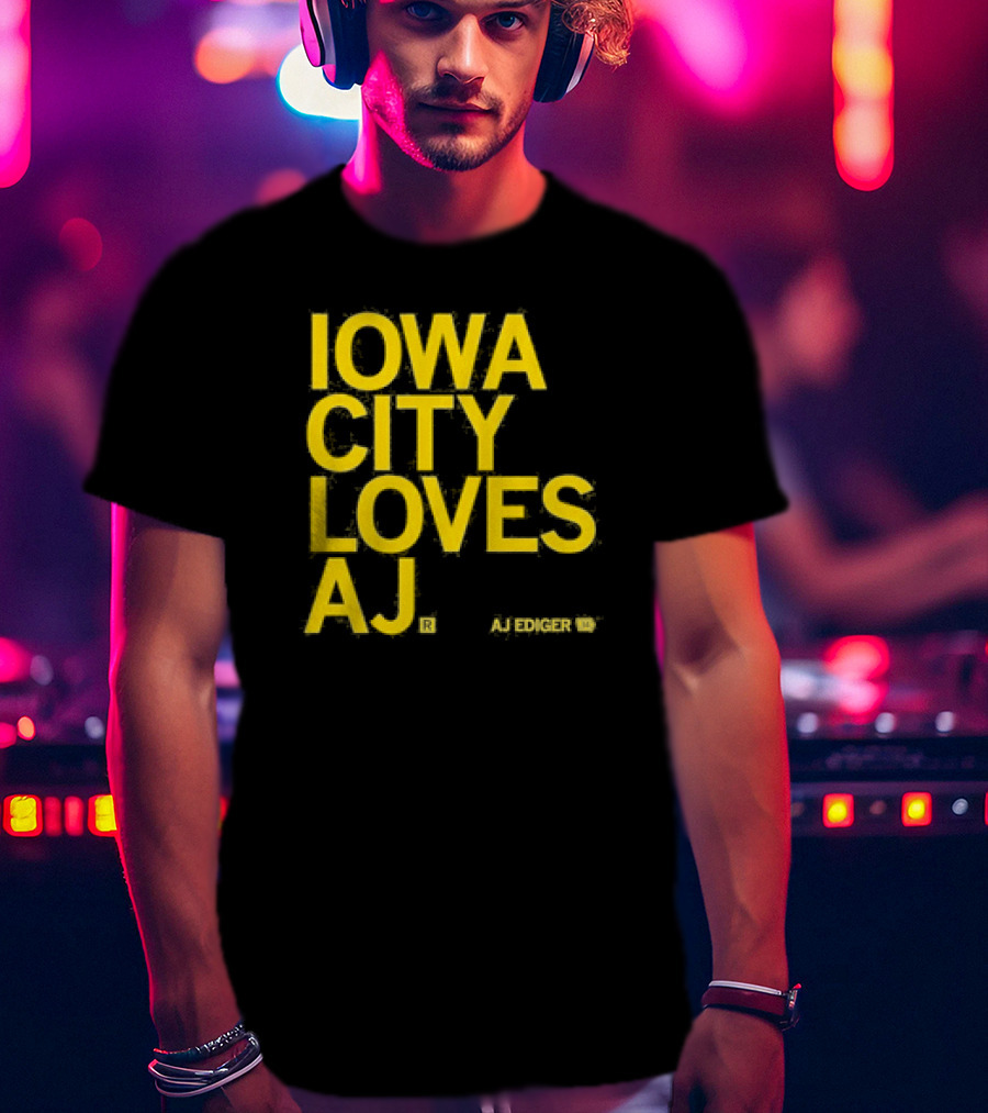 Iowa City Loves AJ Ediger T-Shirt