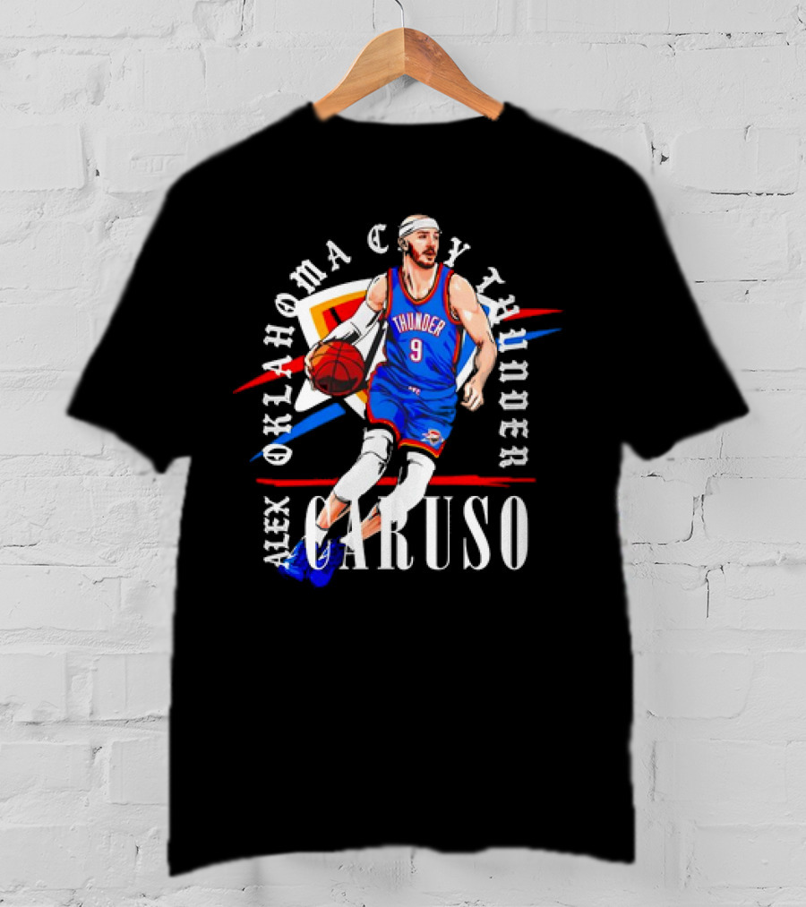Alex Caruso Oklahoma City Thunder NBA Basketball Shield Vintage T-Shirt