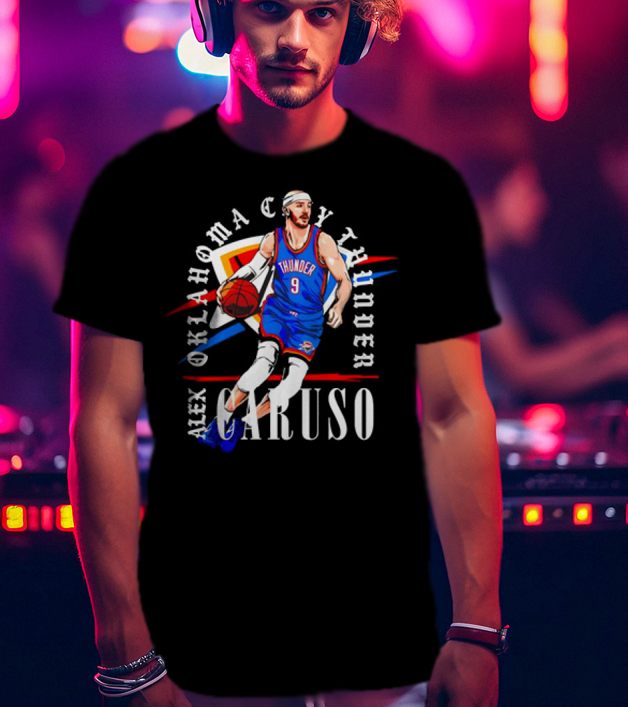 Alex Caruso Oklahoma City Thunder NBA Basketball Shield Vintage T-Shirt